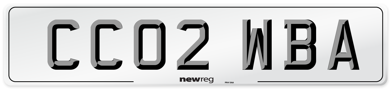 CC02 WBA Number Plate from New Reg